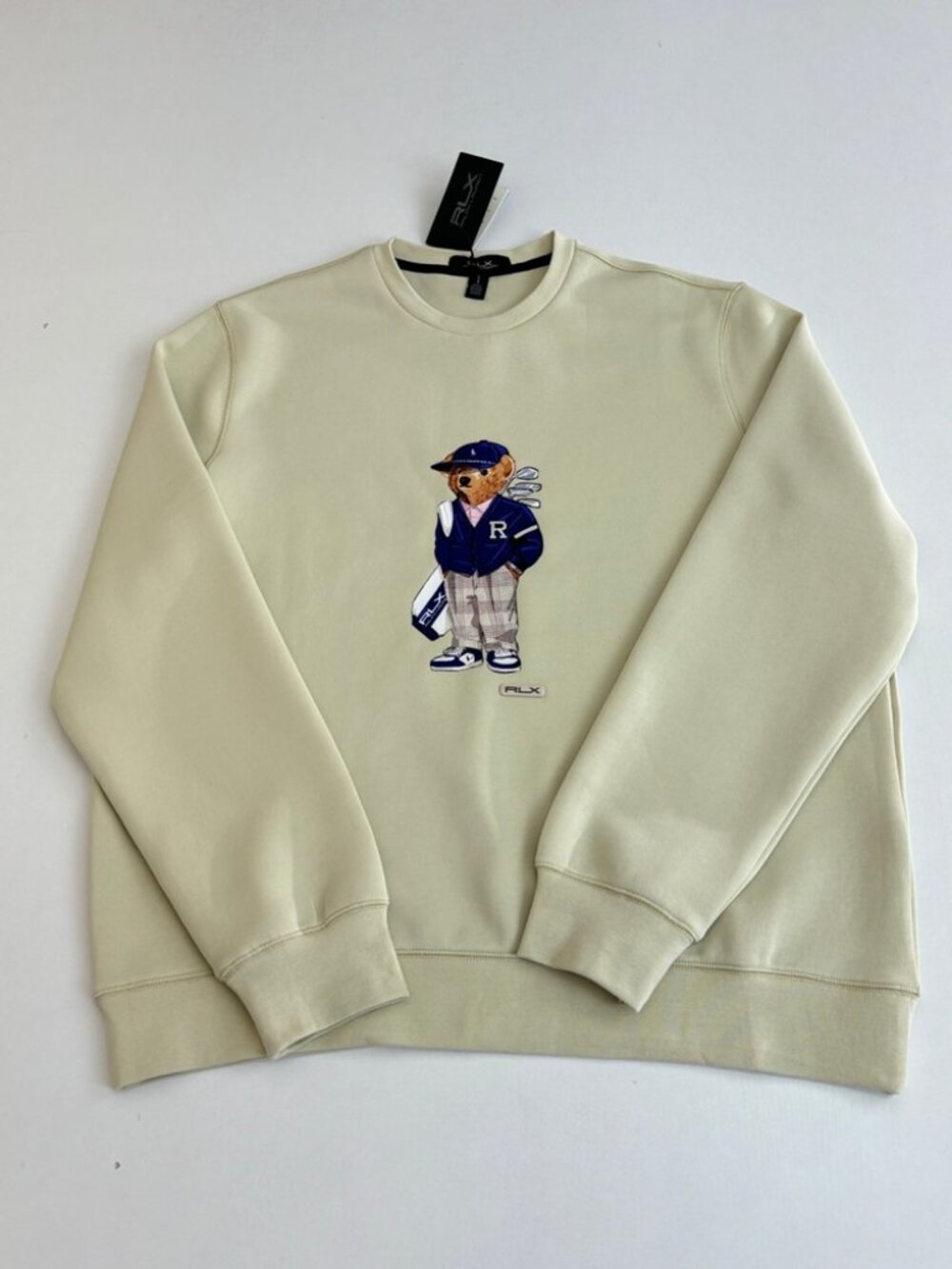 RLX Ralph Lauren Golf Bear Crewneck Sweatshirt Beige